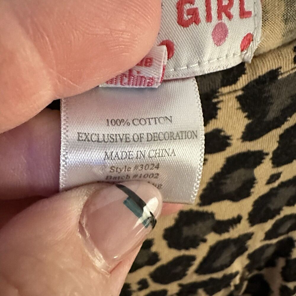 Ruffle Girl Leopard Dress 12/14 Girls Large C2 - Picture 6 of 6